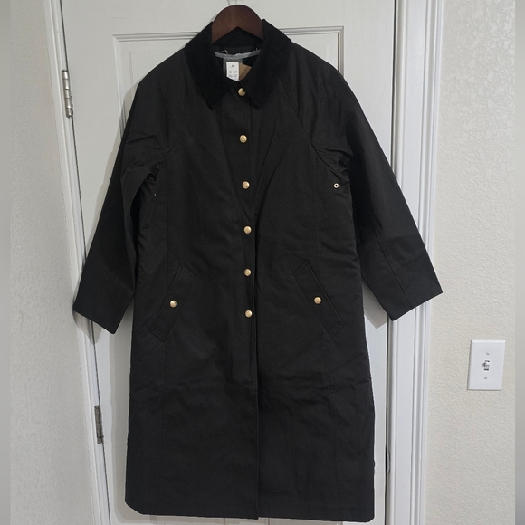 NWT J.Crew Long Barn Jacket in Waxed Cotton Twill Size SP - Picture 6 of 11